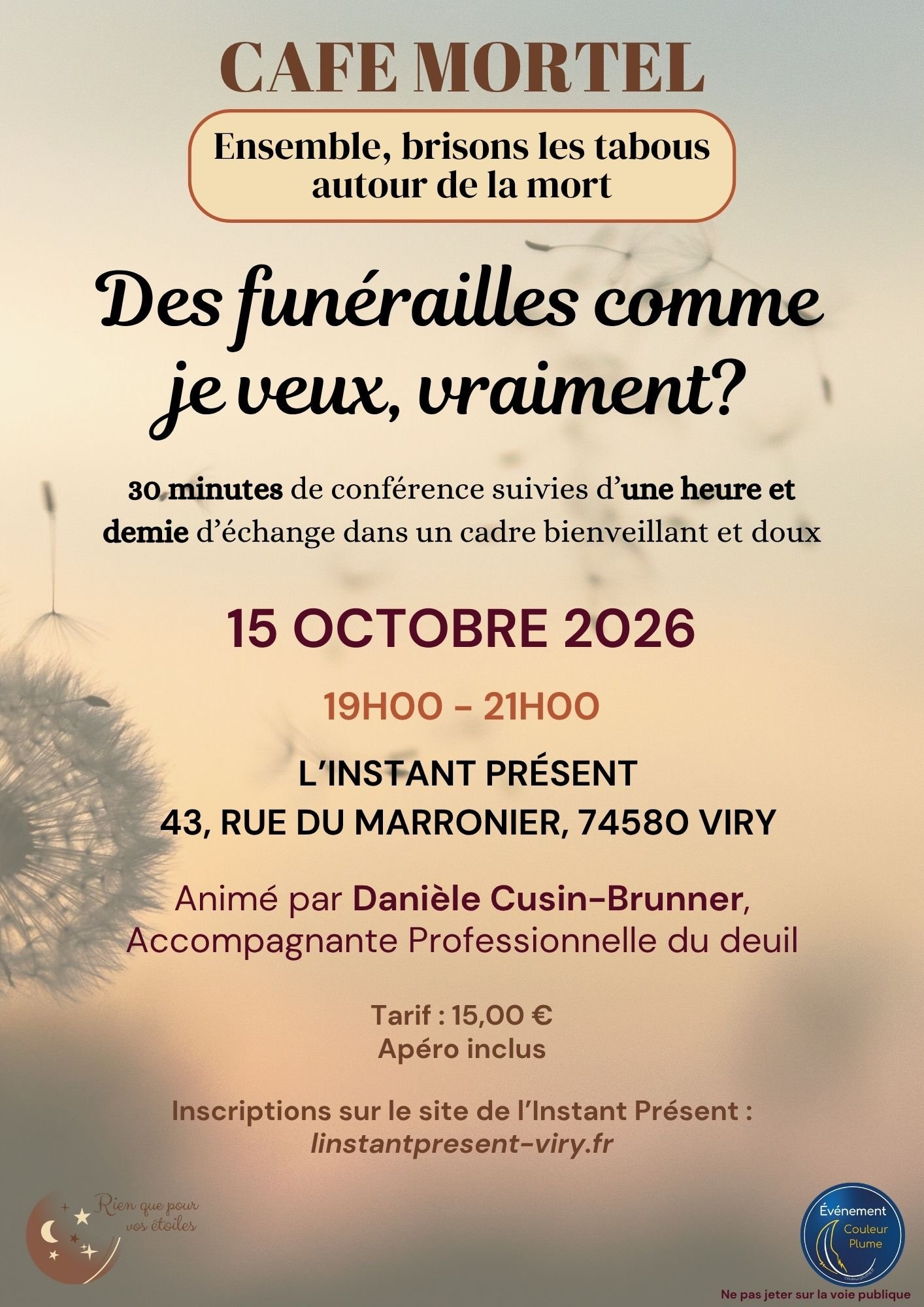 Apéritif "Café mortel" — Des funérailles comme je veux, vraiment?
