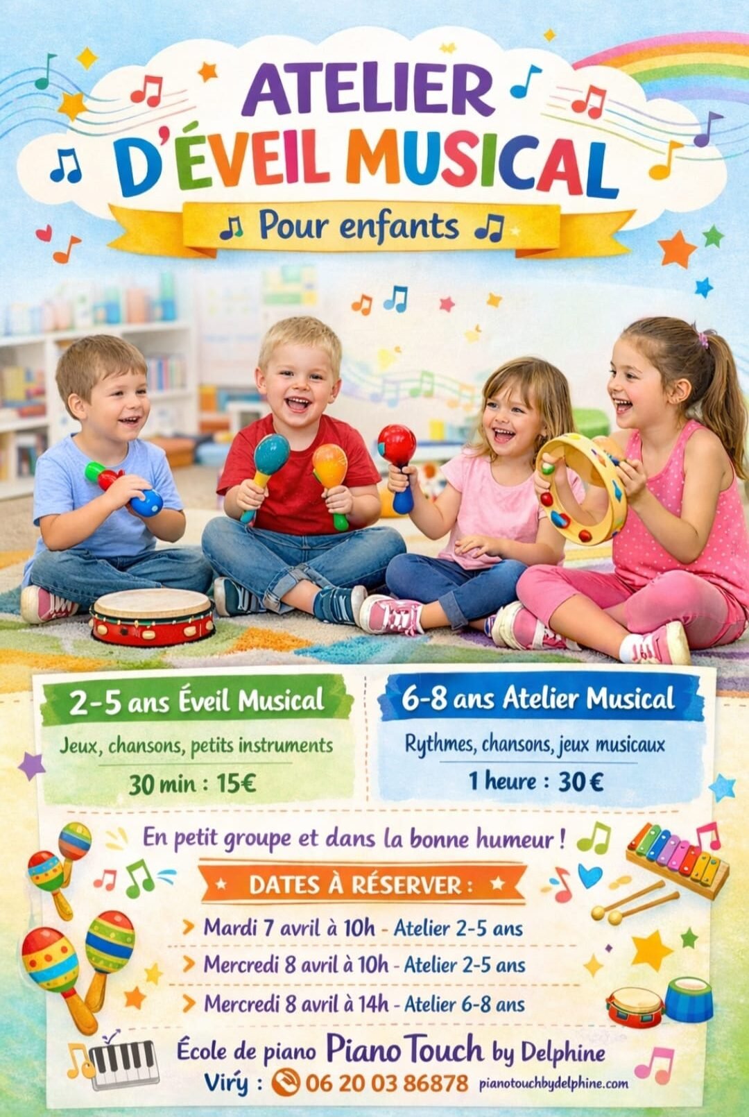 Atelier d'éveil musical (2-5 ans)