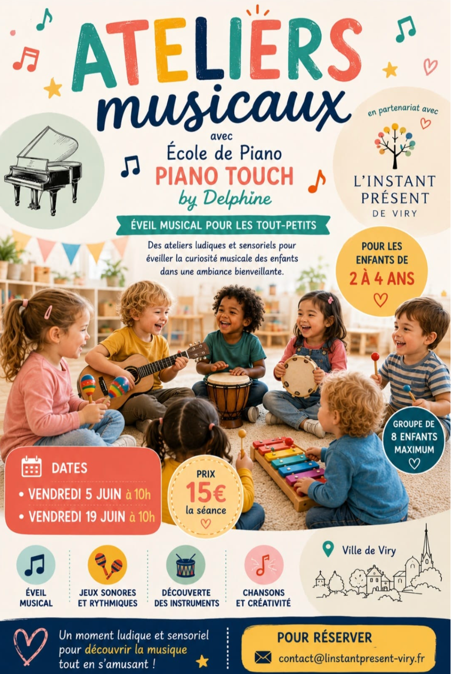 Atelier d'éveil musical (2-4 ans)