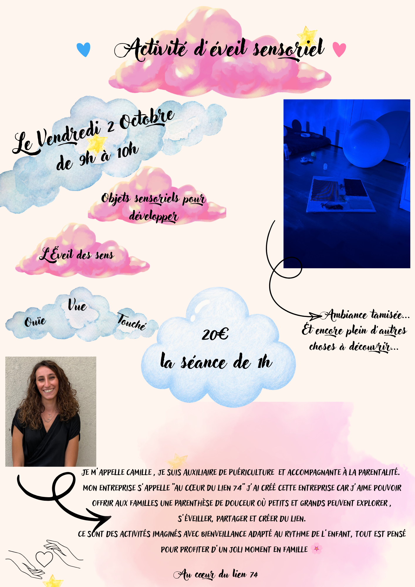 Atelier d'éveil sensoriel bébé - dès 3 mois